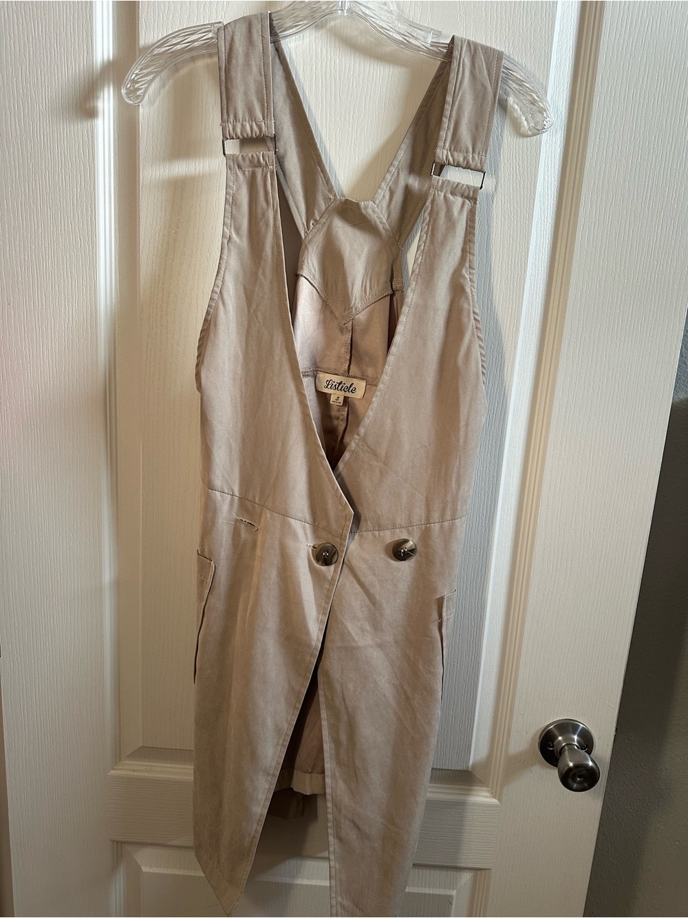 Listicle Taupe Utility Jumpsuit Romper